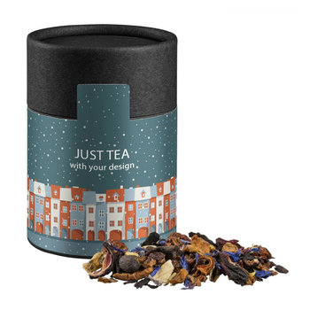 Christkindl Tee, ca. 50g, Biologisch abbaubare Eco Pappdose Midi schwarz