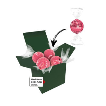 Color Lindor Box - Dunkelgrün - Erdbeer-Sahne