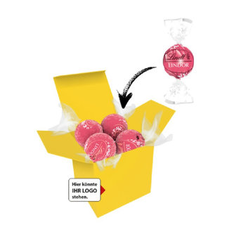Color Lindor Box - Gelb - Erdbeer-Sahne