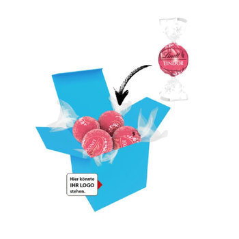 Color Lindor Box - Hellblau - Erdbeer-Sahne