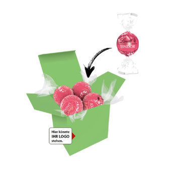 Color Lindor Box - Hellgrün - Erdbeer-Sahne