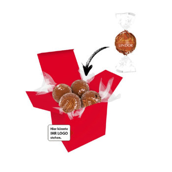 Color Lindor Box - Rot - Haselnuss