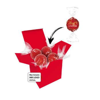 Color Lindor Box - Rot - Vollmilch