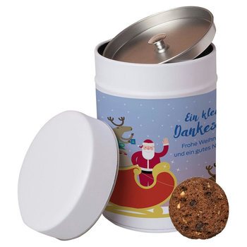 Cookie Schoko-Haselnuss, ca. 100g, Metalldose Maxi