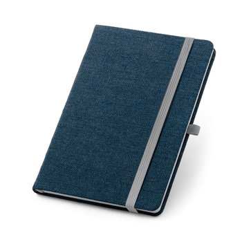 DENIM. A5-Notizbuch aus Denim-Gewebe mit unlinierten Blättern