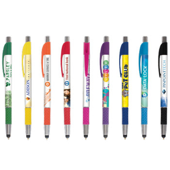 DIA Kugelschreiber Stylus mit Griffzone mit 4c-Druck all over