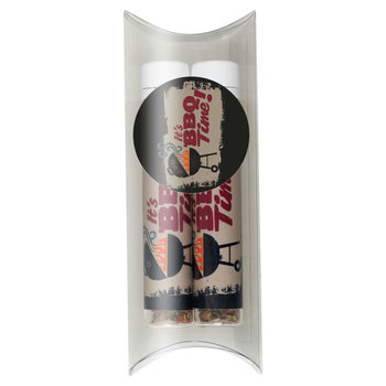 Duo-Kissenverpackung rePET für Tower - Tampondruck. Mehrfachnutzung möglich, z.B. als Etui für Stifte.