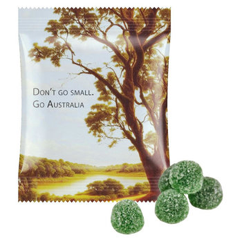 Eukalyptus Menthol Fruchtgummi mit Gelatine, ca. 15g, Midi-Tüte