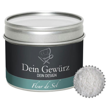 Fleur de Sel, ca. 50g, Metalldose mit Sichtfenster