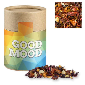 Früchtetee gute Laune, ca. 50g, Biologisch abbaubare Eco Pappdose Midi