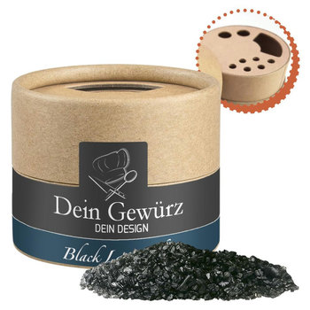 Gewürzmischung Black Lava Salz, ca. 75g, Biologisch abbaubarer Eco Pappstreuer Mini