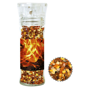 Gewürzmischung Feuer und Flamme, ca. 45g, transparente Gewürzmühle