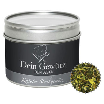Gewürzmischung Kräuter-Steakgewürz, ca. 35g, Metalldose mit Sichtfenster