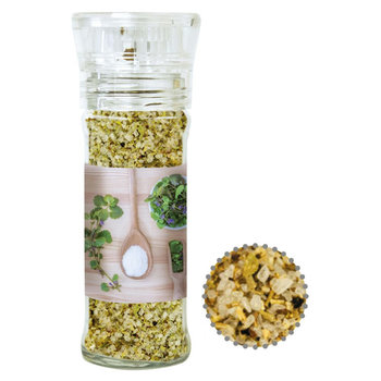 Gewürzmischung Kräutersalz, ca. 50g, transparente Gewürzmühle