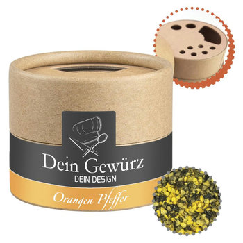 Gewürzmischung Orangen-Pfeffer, ca. 40g, Biologisch abbaubarer Eco Pappstreuer Mini