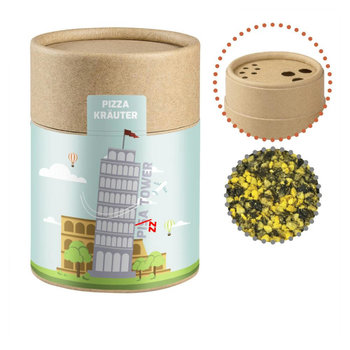 Gewürzmischung Pizza-Kräuter, ca. 25g, Biologisch abbaubarer Eco Pappstreuer Midi