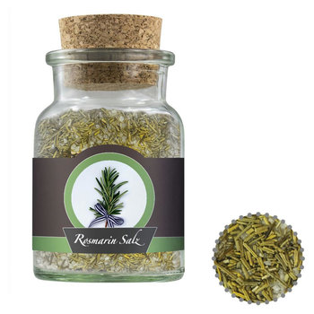 Gewürzmischung Rosmarin-Salz, ca. 90g, Korkenglas