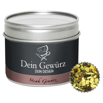 Gewürzmischung Steakgewürz, ca. 65g, Metalldose mit Sichtfenster