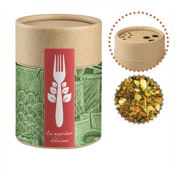 Gewürzmischung Tomate-Mozzarella, ca. 50g, Biologisch abbaubarer Eco Pappstreuer Midi