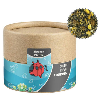 Gewürzmischung Zitronen-Pfeffer, ca. 40g, Biologisch abbaubare Eco Pappdose Mini