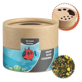 Gewürzmischung Zitronen-Pfeffer, ca. 40g, Biologisch abbaubarer Eco Pappstreuer Mini
