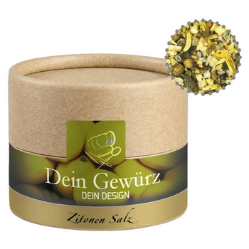 Gewürzmischung Zitronen-Salz, ca. 50g, Biologisch abbaubare Eco Pappdose Mini