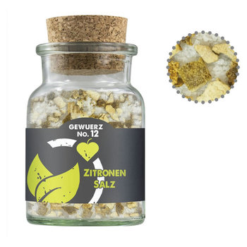 Gewürzmischung Zitronen-Salz, ca. 55g, Korkenglas