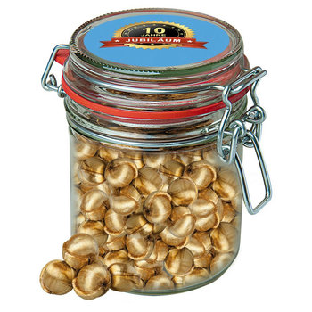 Goldnüsse Bonbons, ca. 200g, Bonbonglas Maxi