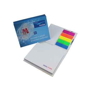 Haftnotiz und Folienmarkerset im Hardcover