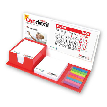 Hardcover-Tischset mit Haftnotizen, Notizblätter und Indexstreifen