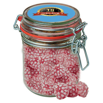 Himbeer Bonbons, ca. 200g, Bonbonglas Maxi