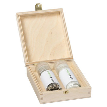 Holzbox für würzige "Mini" Mühlen - 2er Set