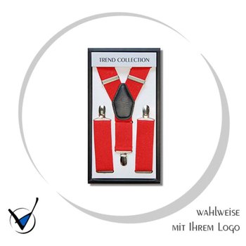 Hosenträger elastisch - Farbe 17, ROT