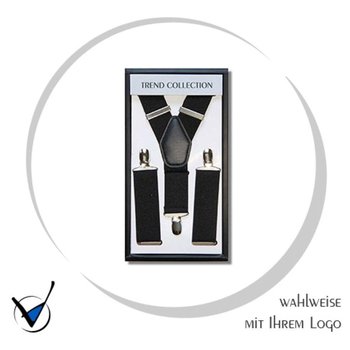 Hosenträger elastisch - Farbe 20, SCHWARZ