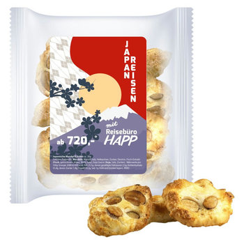 Japanische Mandel Kräcker, ca. 20g, Express Maxi-XL-Tüte mit Etikett