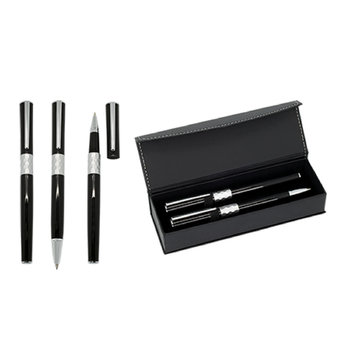 KODIAK Schreibset Metall mit 1 Drehkugelschreiber und 1 Rollerball Peekay 