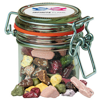 Kakao Kieselsteine, ca. 75g, Bonbonglas Mini