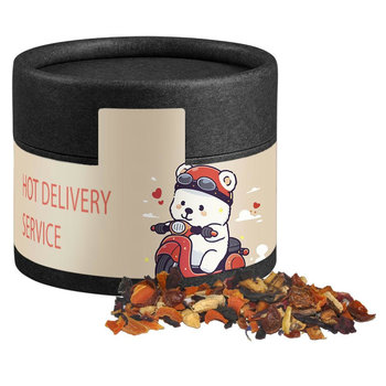 Kaminfeuer Tee, ca. 25g, Biologisch abbaubare Eco Pappdose Mini schwarz