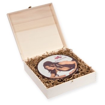 L-DESIGN-TORTE RUND IN HOLZBOX