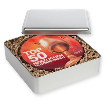 L-DESIGN-TORTE RUND IN METALLBOX