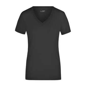 Ladies\' Stretch V-T-T-Shirt aus weichem Elastic-Single-Jersey