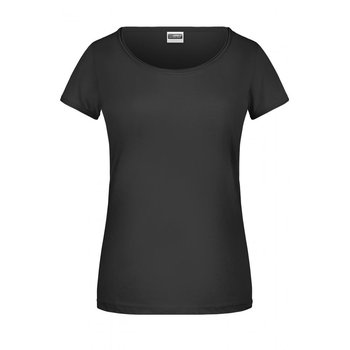 Ladies\'-T-T-Shirt mit trendigem Rollsaum