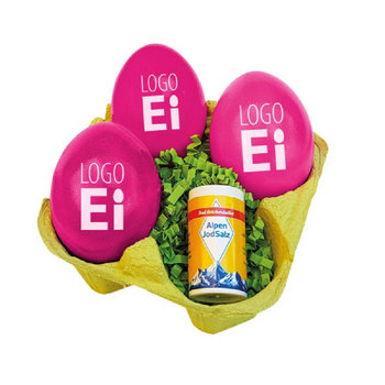 LogoEi 3er  +  Salz - Grün - Pink