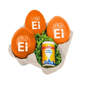 LogoEi 3er  +  Salz - Weiß - Orange