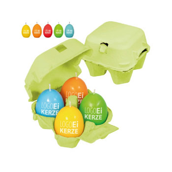 LogoEi Kerze 4er-Box - Grün