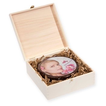 M-DESIGN-TORTE RUND IN HOLZBOX