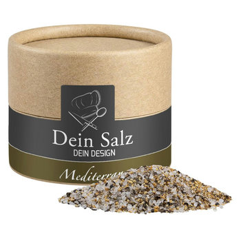 Mediterranes Salz, ca. 50g, Biologisch abbaubare Eco Pappdose Mini