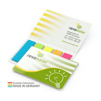 Memo-Card Papiermarker green+blue