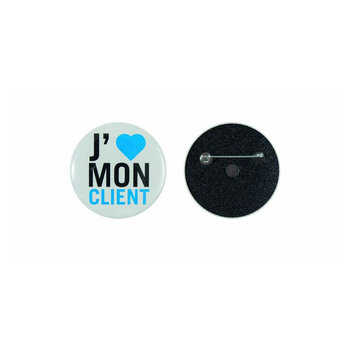 Metallbutton 50mm mit doppelt gesicherter Nadel