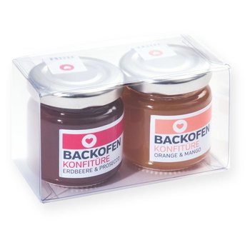 Mini Backofen Konfitüre 2er Set Klarsichtbox
